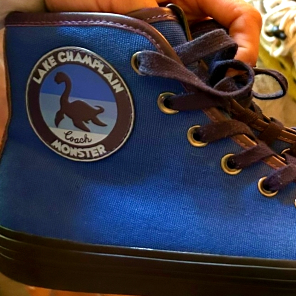Coach Lake Champlain Monster "Champy" limited edition high top sneaker.